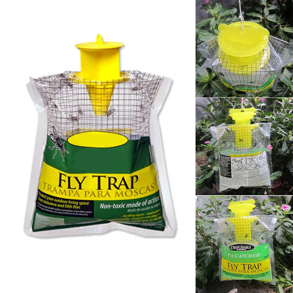 

Newly Fly Trap Catcher Disposable Insect Hanging Style Pest Control High Efficiency For Outdoor