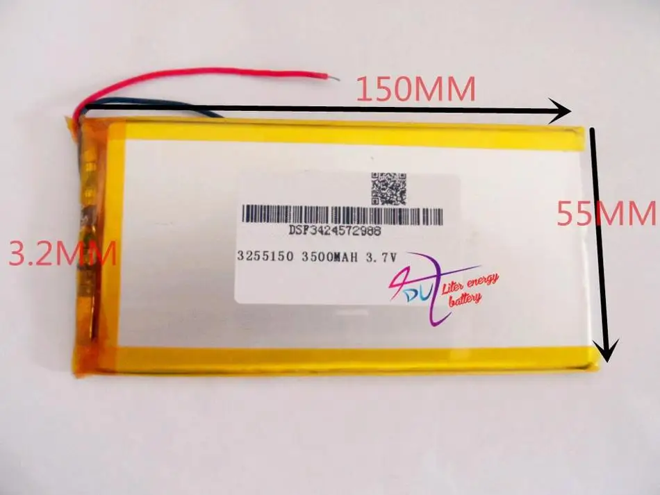 tablet 3255150 3500 mah battery rectangle Tablet polymer 3.7 V large capacity | Компьютеры и офис