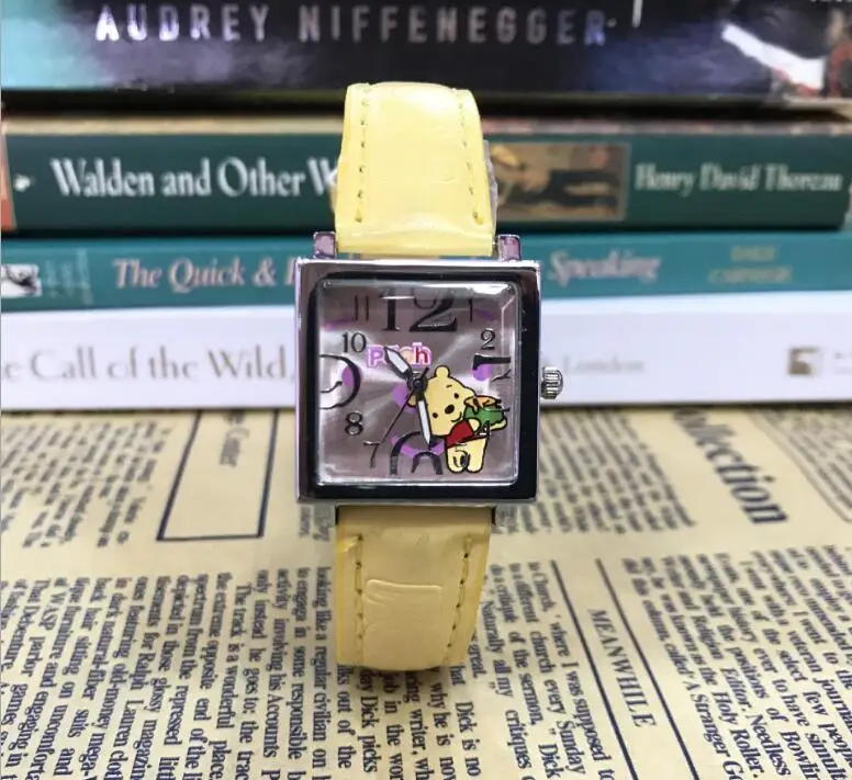 

Kids gift Winnie the pooh waterproof cute boy children belt cartoon watch leather watch Relogio