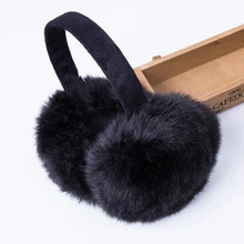 Fashion Rabbit Fur Women Earmuffs For Brand Winter Earmuffs Comfortable Warm Ear Cover Ear Warmers For Girls Adjustable