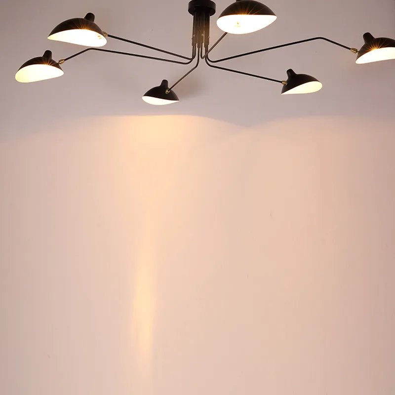 Скандинавские промышленные потолочные лампы для дома деко простой светодиодный Ретро Серж Mouille потолочные светильники Гостиная спальня светильник-люстра освещение