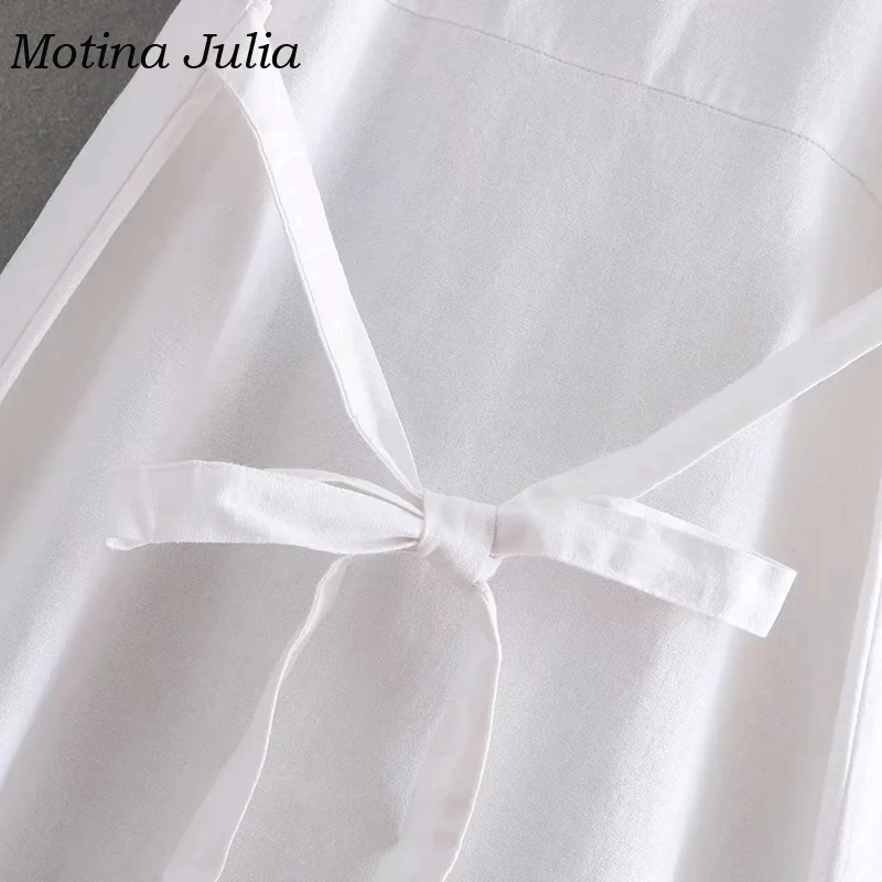 Женское платье с бантом Motina Julia повседневное хлопковое мини для улицы на лето