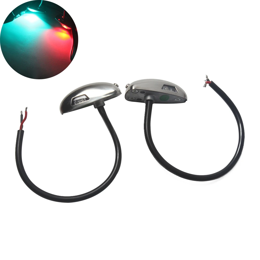 

12V Stainless Steel Marine Yacht Boat LED Navigation Light Red Green Port Light Starboard Light
