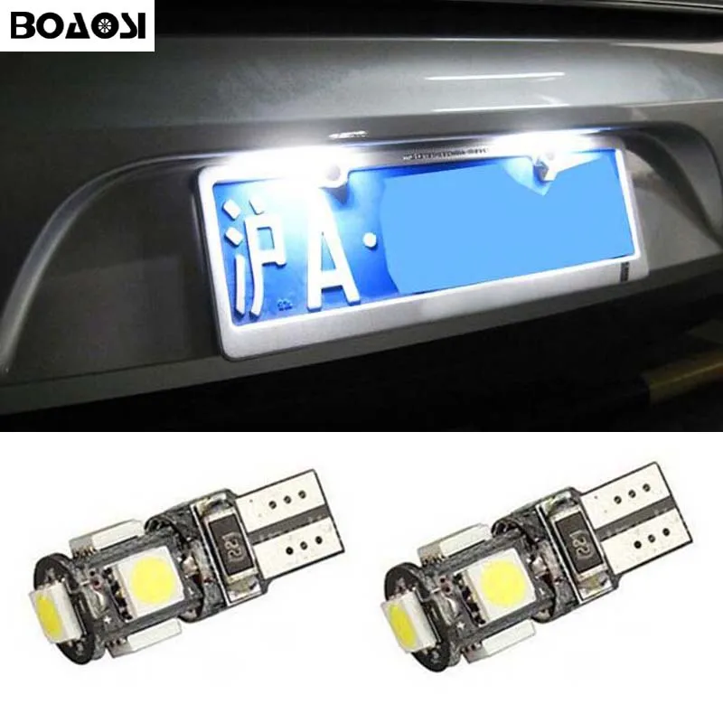 

BOAOSI 4x Car Led Error Free T10 5050 SMD Lamp 12V License Plate Lights For HONDA CIVIC MK8 FN2