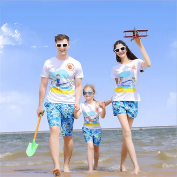 

Family Matching Outfits Family Look Family Casual Clothing Set Seaside Travel Family Matching Clothes Mother And Daughter Clothe