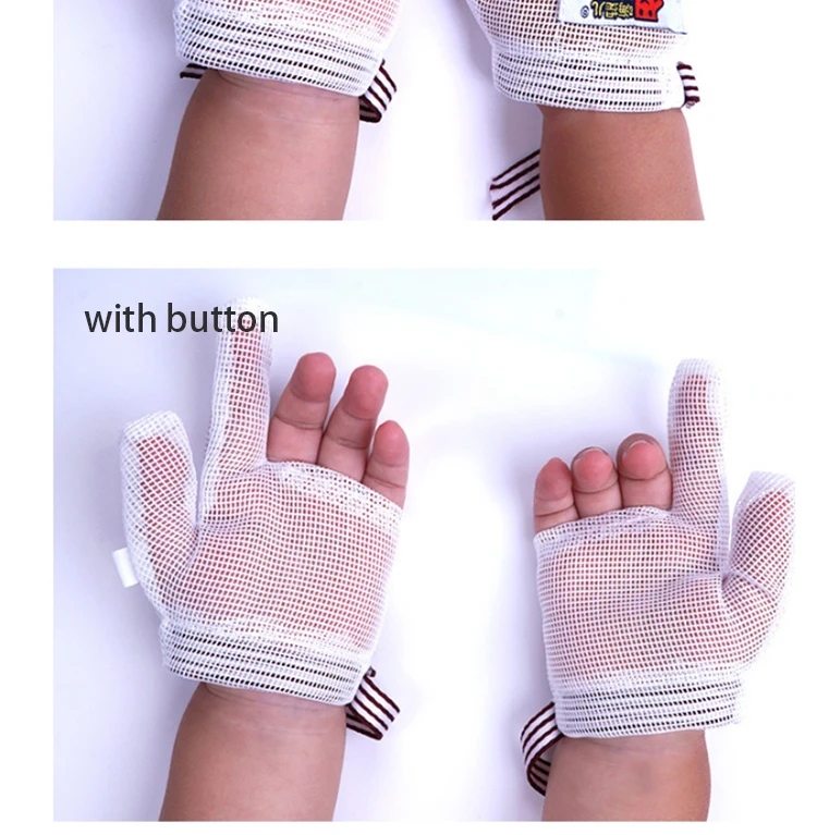 Medoboo Baby Gloves Newborn Anti-grip Anti-eating Hand Food-grade Teething Mitten Baby Anti Scratching Gloves Protection Face