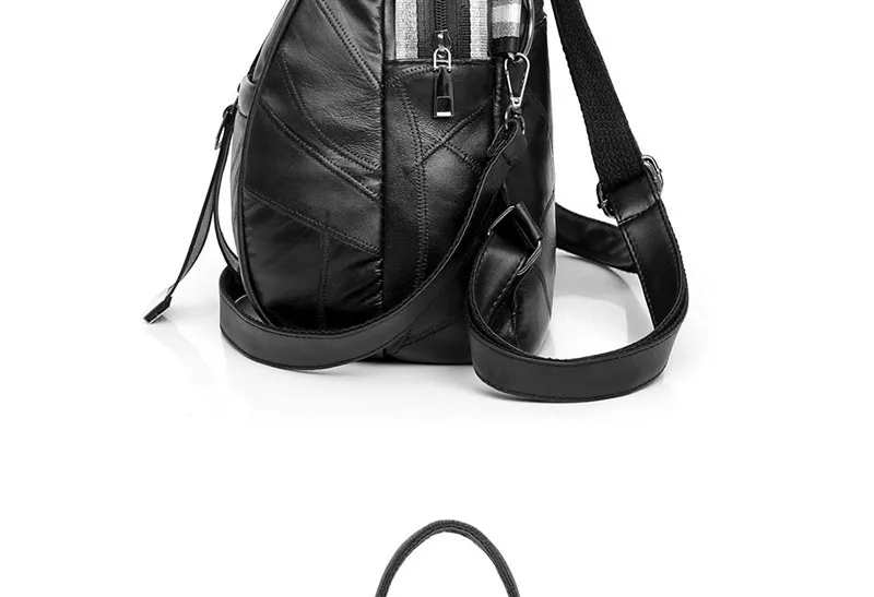 women genuine leather backpack sheepkin bag ladies small backpack_16