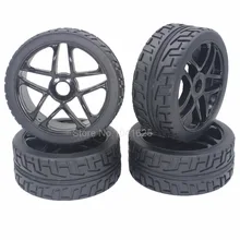 4 Pieces 1 8 Buggy Tires Wheels Rims 17mm Hub For Off Road RC Car HPI