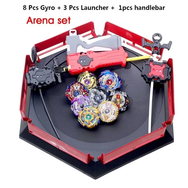 Все топы набор метателей Beyblade Gt God Bey Blades Blast Burst высокая производительность Fight Top Toys дети Bables Bayblade Arena Новые - Цвет: 8pcs 003