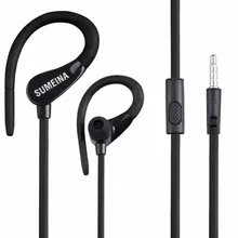 3,5 мм Джек спорт в ухо ушной крючок наушники стерео Бас Звук гарнитура с микрофоном для мобильного телефона samsung huawei