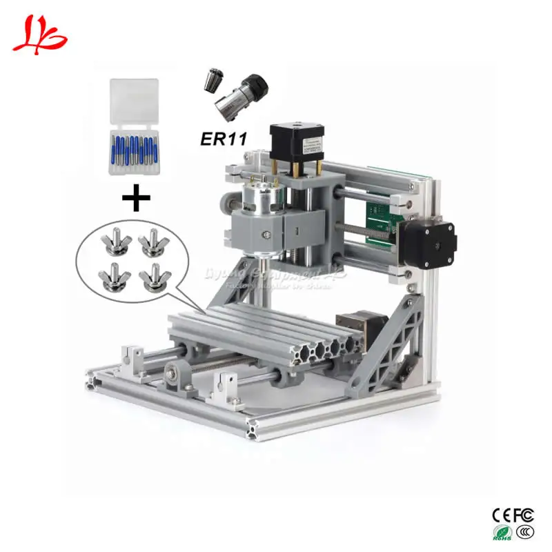 CNC 1610 мини лазерный гравировальный станок с ЧПУ 3 оси PCB фрезерный станок с GRBL управлением