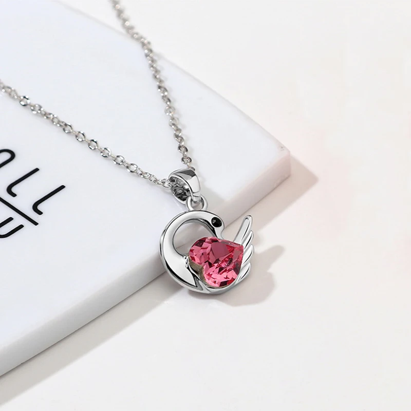Перегородка новинка лебедь животные ювелирные изделия кристаллы Swarovski подвеска