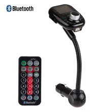 LCD Bluetooth Wireless In Car MP3 Player FM Transmitter Modulator With USB Charging, Hands-Free Calling For Smart Cell phone