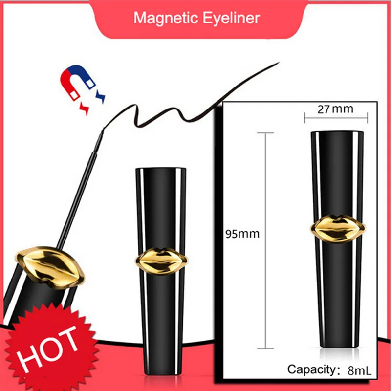 Водостойкая Магнитная жидкая подводка для глаз, стойкая к поту, быстро сохнет, набор для макияжа, стойкая косметика, 8 мл, для макияжа Wowen