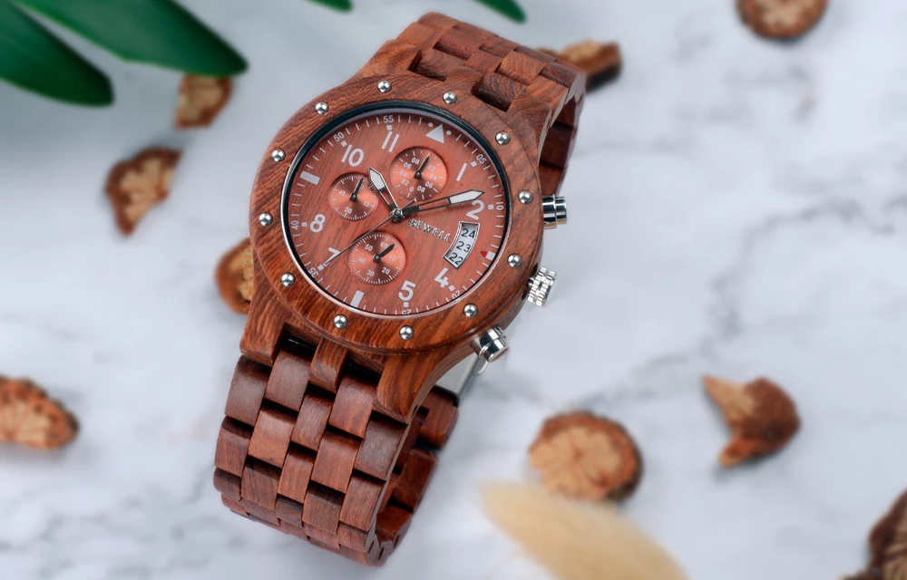 BEWELL WOODEN WATCH