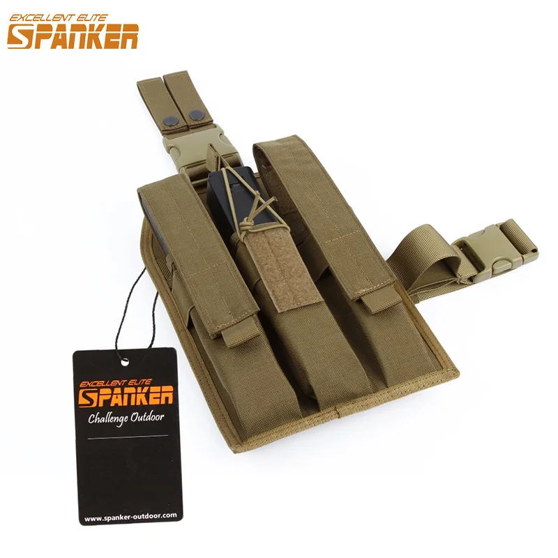 

EXCELLENT ELITE SPANKER Outdoor Tactical KRISS/MP7 Magazine Pouch Drop Leg Rig Hunting Military Molle Accessories Cartridge Bags