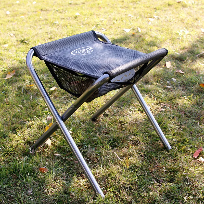  YUETOR OUTDOOR Adjustable Folding Camping Fishing Chair Foldable Hiking Picnic Quadrangle Camp Stoo