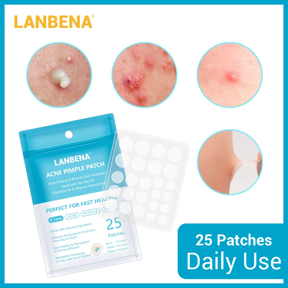 

LANBENA Acne Pimple Patch 25pcs Daily Use Invisible Acne Stickers Blemish Treatment Acne Master Face Mask Beauty Tool Skin Care