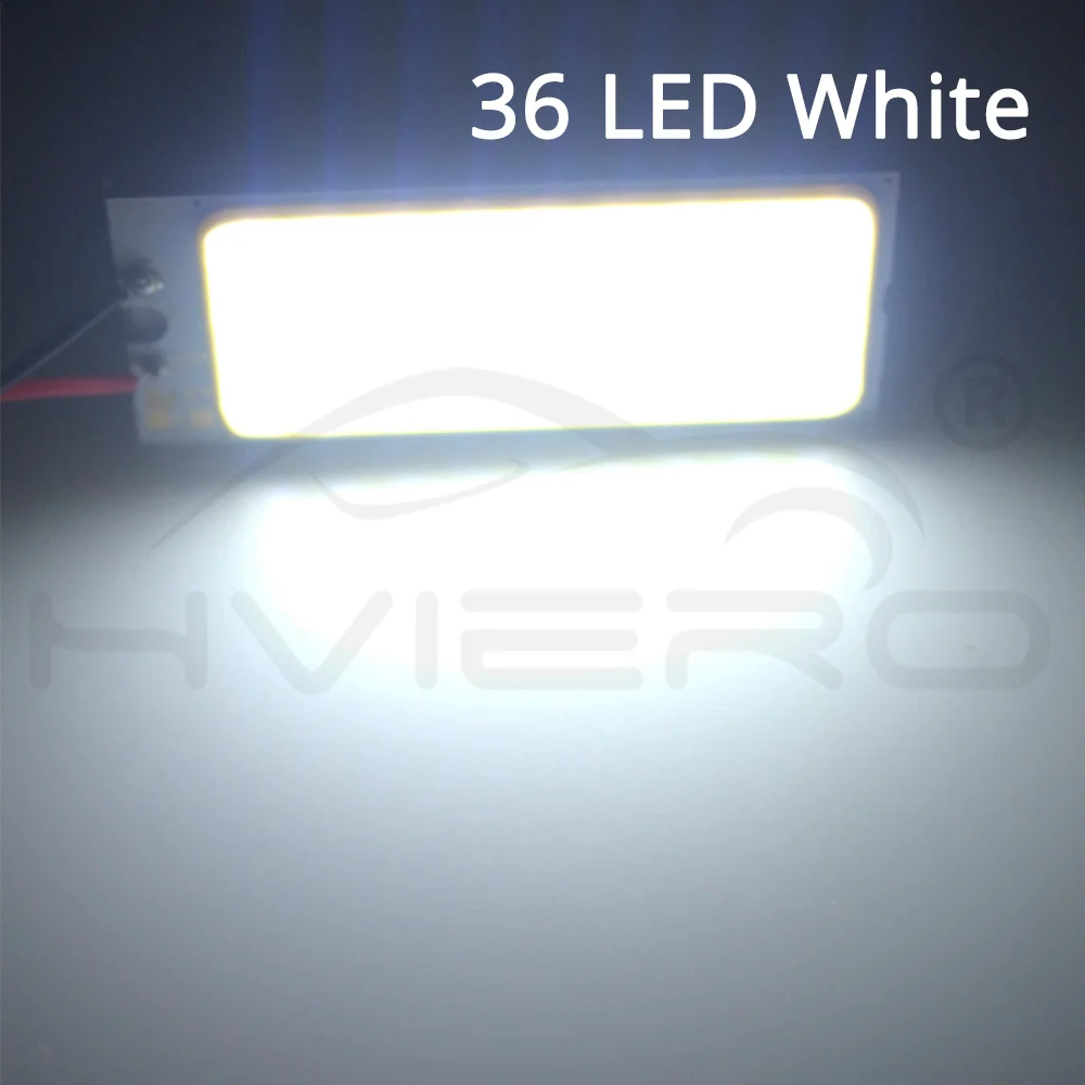 C5W Cob 24 36 48SMD чип белая лампа для чтения led T10 автомобильная светодиодная парковочная лампа авто внутренняя панель свет гирлянда номерного знака - Испускаемый цвет: White 36Led