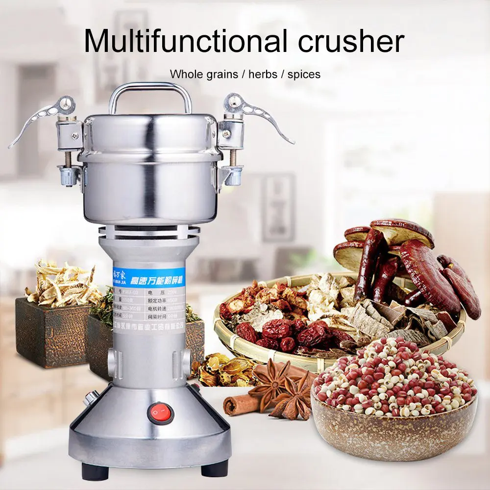 

150G Grains Spices Hebals Cereals Coffee Dry Food Grinder Stainless Steel Flour Powder Crusher Home Mill Grinding Machine