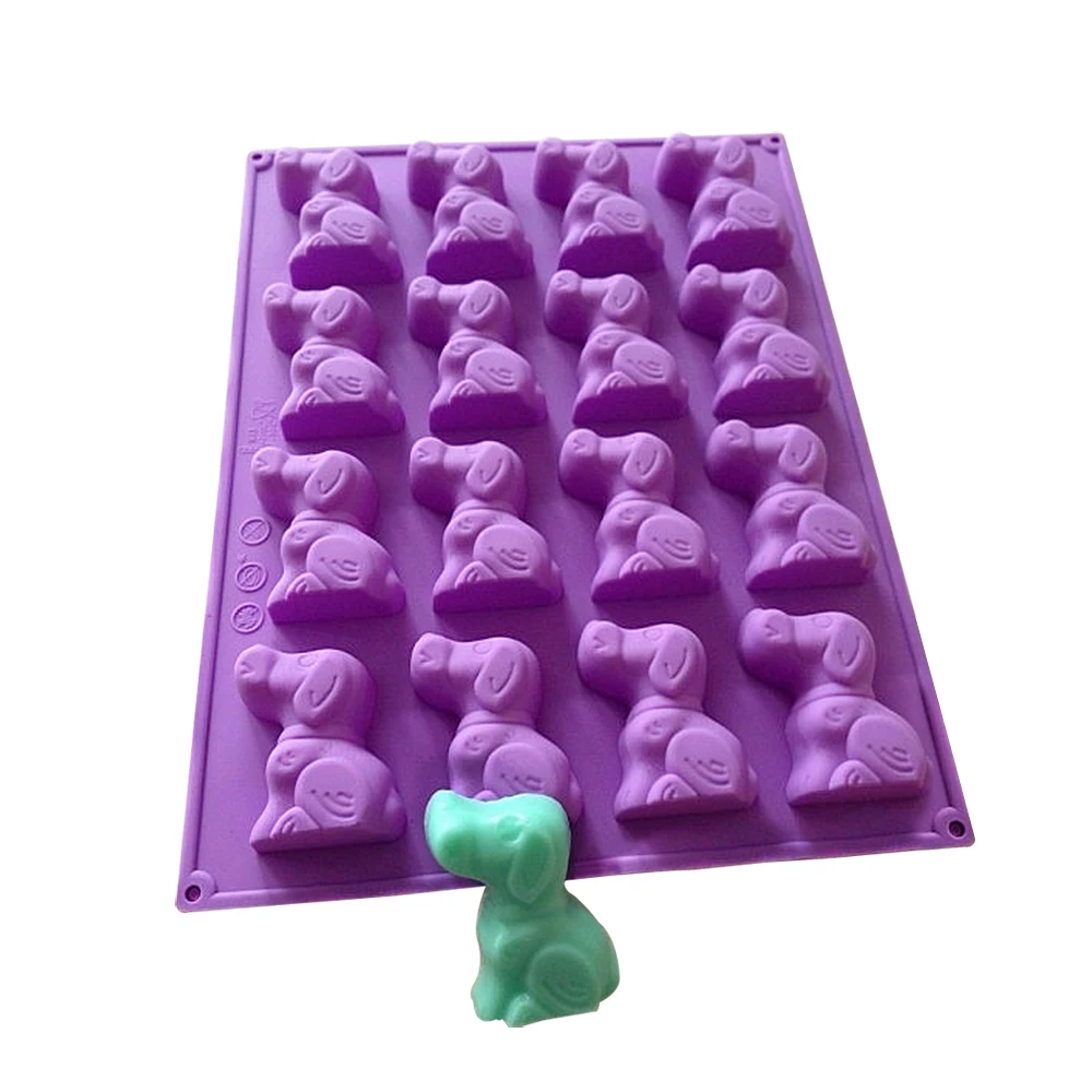 16 Cavity 3D Dogs Silicone Molds Handmade Pastry Fondant Cake Soap Mold