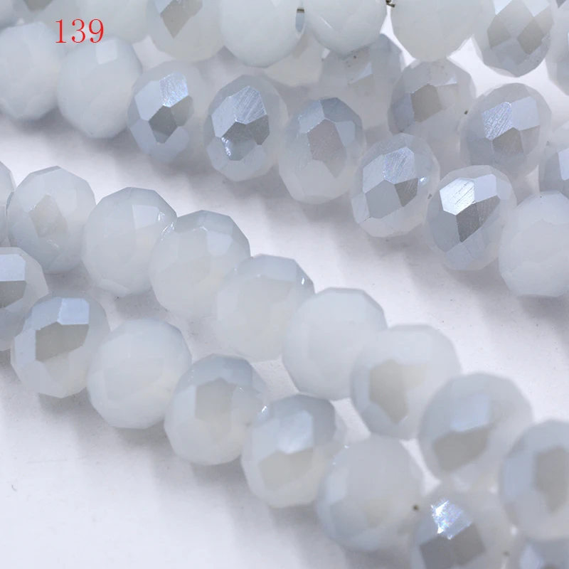 

Wholesale 140pcs Rondelle Faceted Glass Crystal jewelry Loose Spacer Beads 4mm
