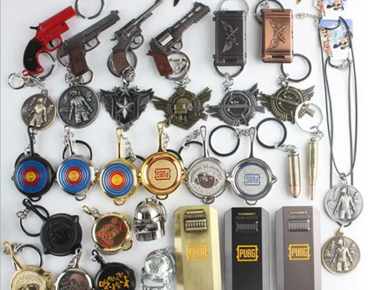 

Game PUBG Level 3 saucepan Keychain Playerunknown's Battlegrounds Surrounding Weapons Alloy Cosplay Props Pendant New