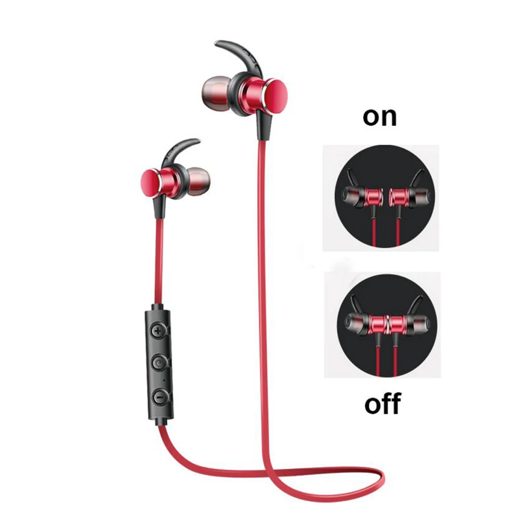 

Bluetooth Sport Magnetic Switch Wireless Bluetooth Earphones For Smart Phone IOS Andrews for iphone 7/6/5 for Samsung huawei LG