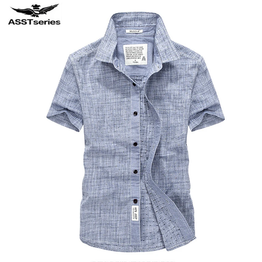 

2018 New brand Men Short Sleeve Shirt Summer Leisure Oxford Pure Color Shirt for Youth Large Size Cotton Short Shirt Z98