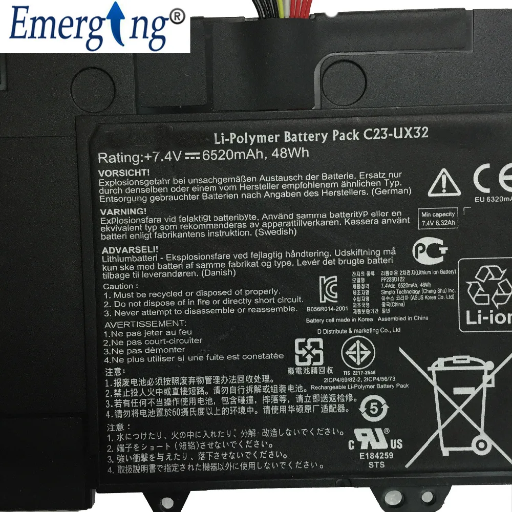 7.4V 48Wh Original New Laptop Battery for ASUS Vivobook U38n U38n-c4004h Zenbook Ux32vd Ux32a C23-ux32 7.4V 48Wh Original New Laptop Battery for ASUS Vivobook U38n U38n-c4004h Zenbook Ux32vd Ux32a C23-ux32