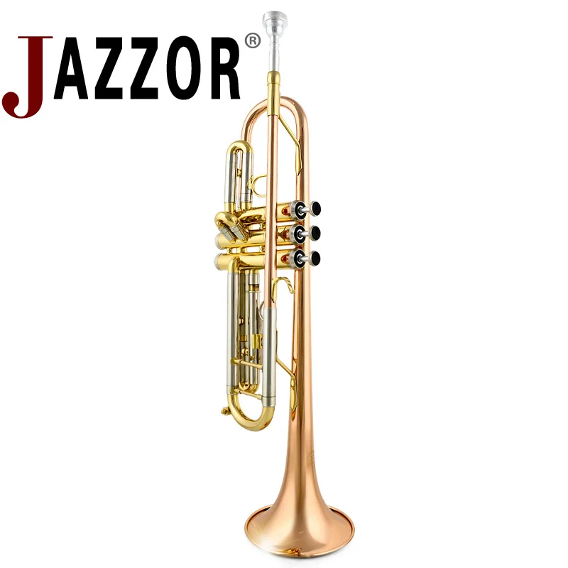 Professional JAZZOR JYTR M300G Trumpet Gold lacquer B Flat Bb Trumpet
