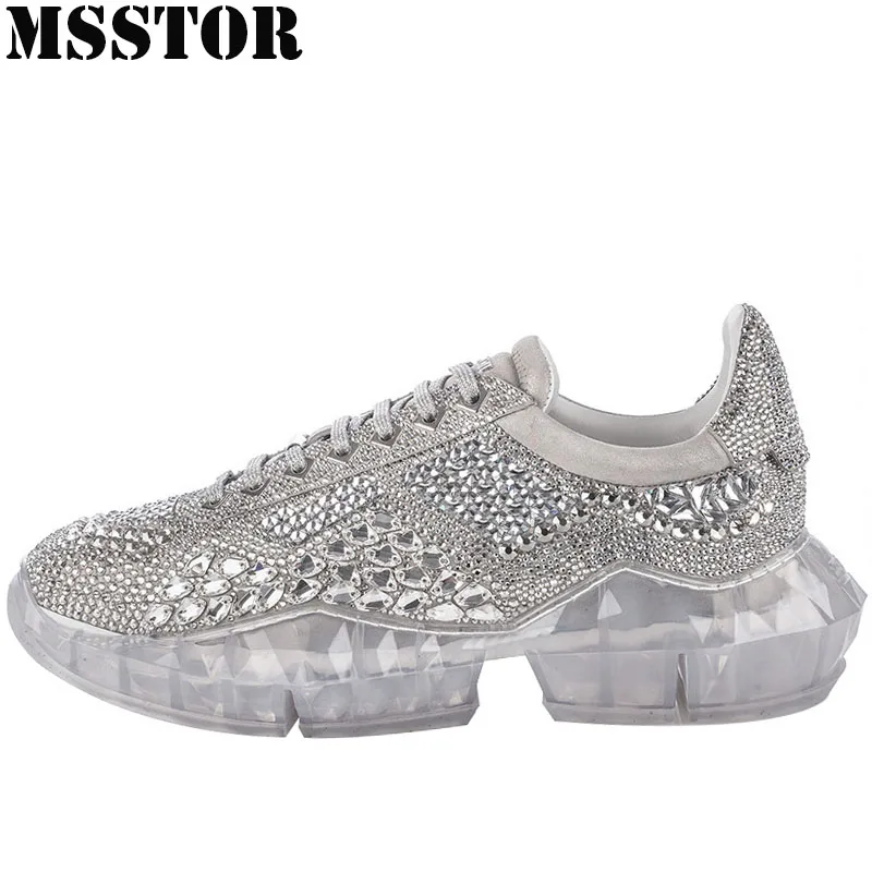 MSSTOR Spring 2019 Crystal Sport Shoes For Women Casual Fashion Running Shoes Athletic Walking Ladies Sneakers Brand Luxury MSSTOR Spring 2019 Crystal Sport Shoes For Women Casual Fashion Running Shoes Athletic Walking Ladies Sneakers Brand Luxury