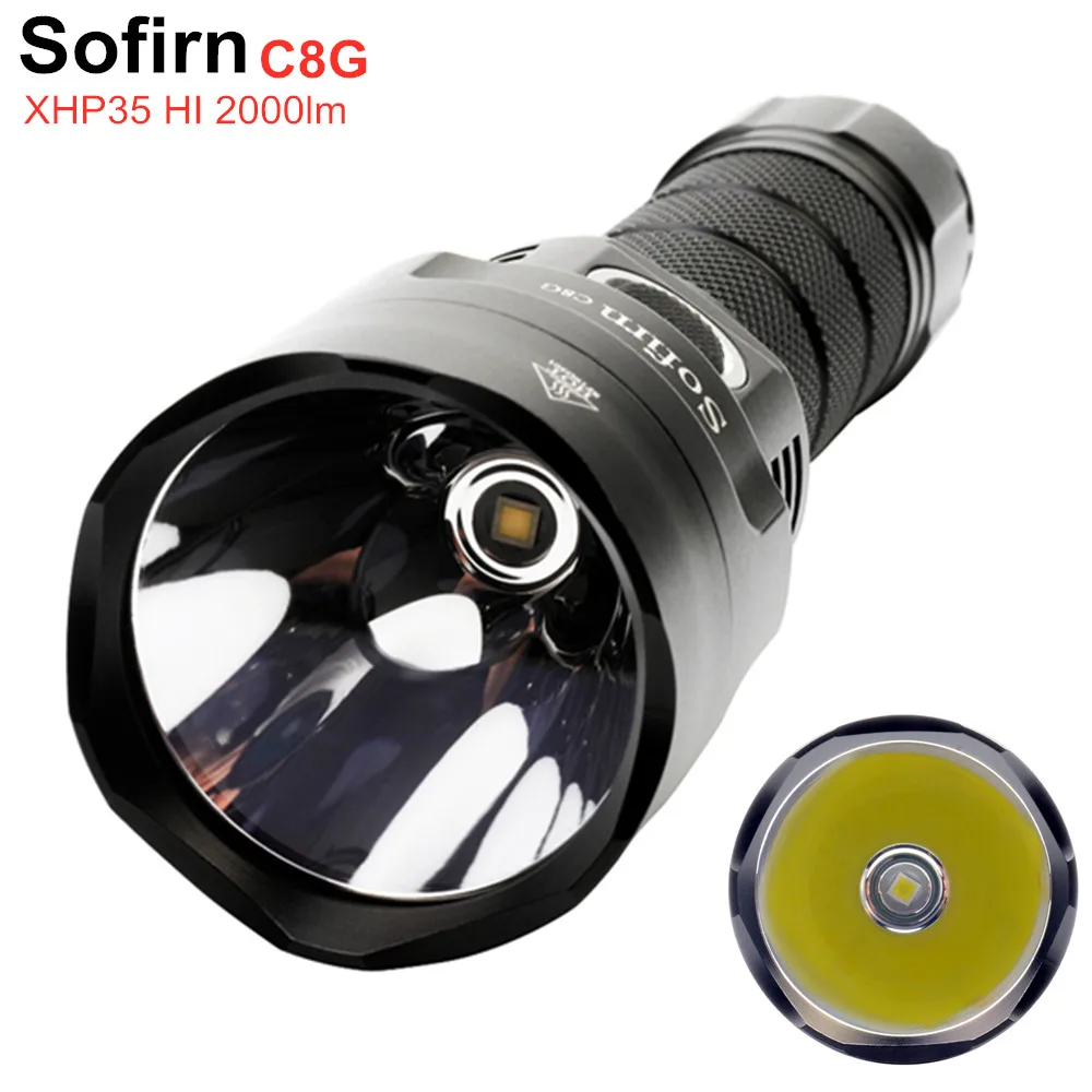 Online Sofirn C8G potente linterna LED 21700 Cree XHP35 HI 2000lm 18650 antorcha con el indicador de rampas de 2 grupos versión de actualización