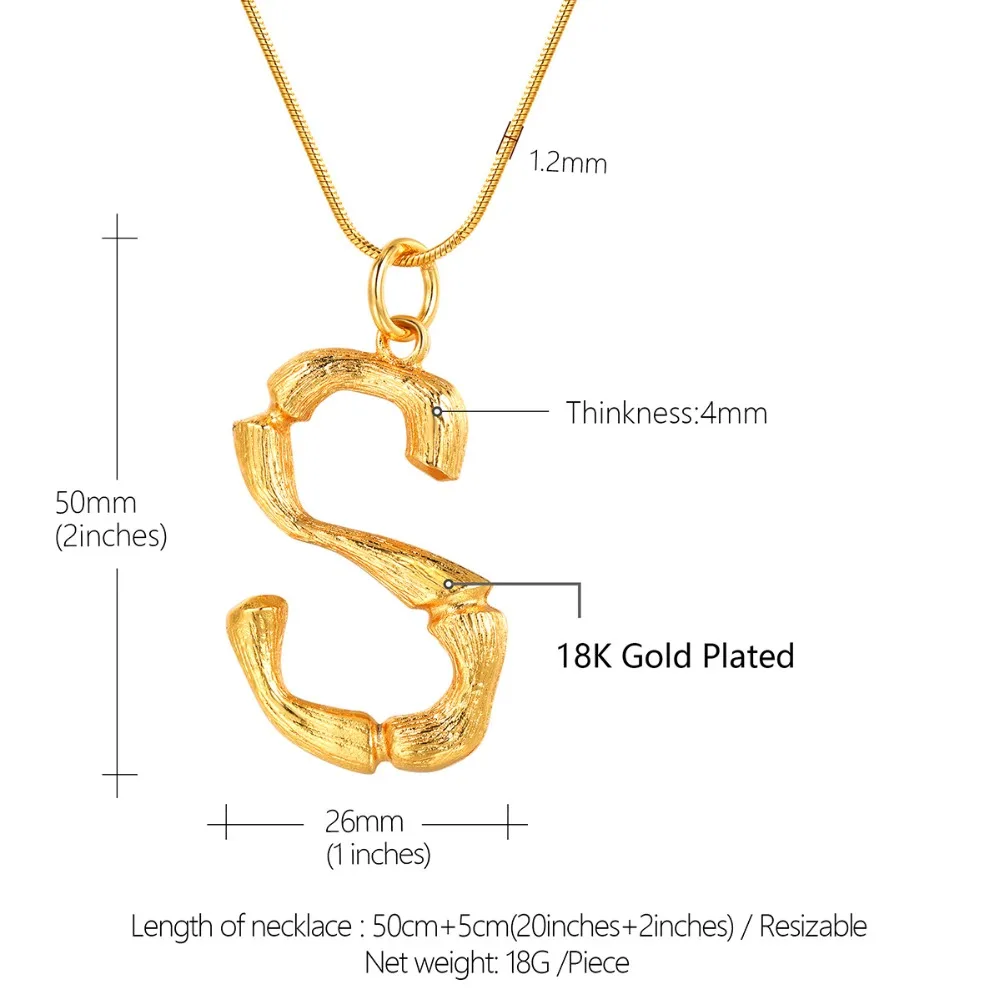 Big letter 2024 s necklace