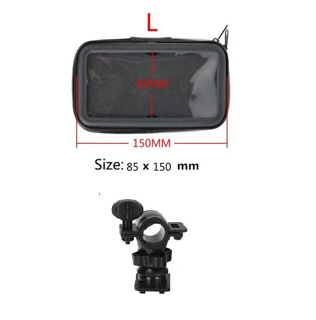 Держатель для телефона мотоцикл поддержка велосипед универсальная водостойкая сумка Мобильная подставка для Moto для iphone X 7 Plus для samsung Xiaomi крышка - Цвет: SIZE L
