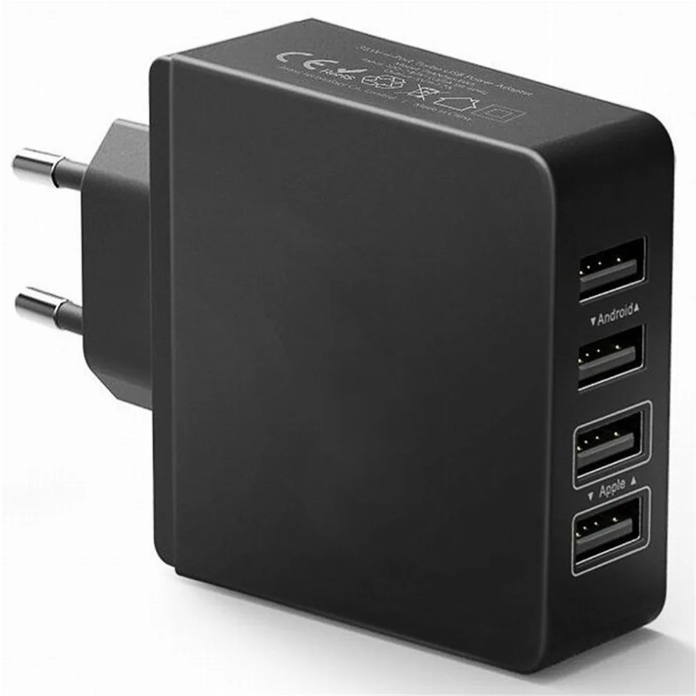 

4 Port USB Mobile phone Charger 7.2A Multi-port smart travel charging EU US adapter for xiaomi for iphone 8 8x
