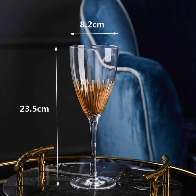 Высокое качество, Хрустальная стеклянная чашка, золотой бокал, бокал для вина, бокал для шампанского, es, креативный бар, вечерние, для отеля, дома, питьевая посуда - Цвет: A7