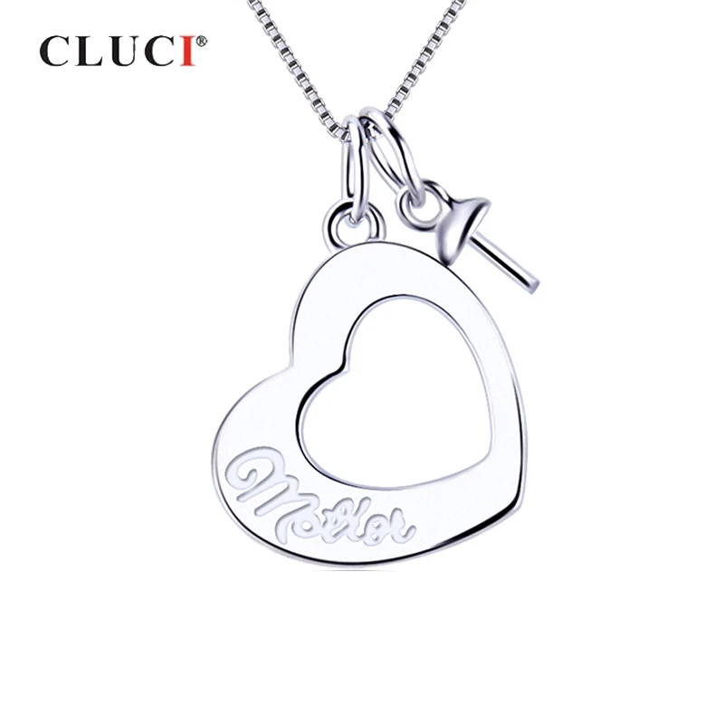 Серебро 925 пробы подвеска CLUCI подарок для матери Любовное сердце желание жемчуга