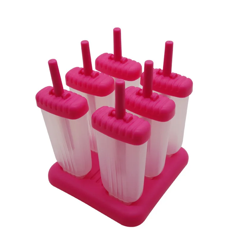 

Varlfull 6Pcs Ice Cream Popsicle Molds Cooking Tools Rectangle Shaped Reusable DIY Frozen Ice Cream Pop Baking Moulds