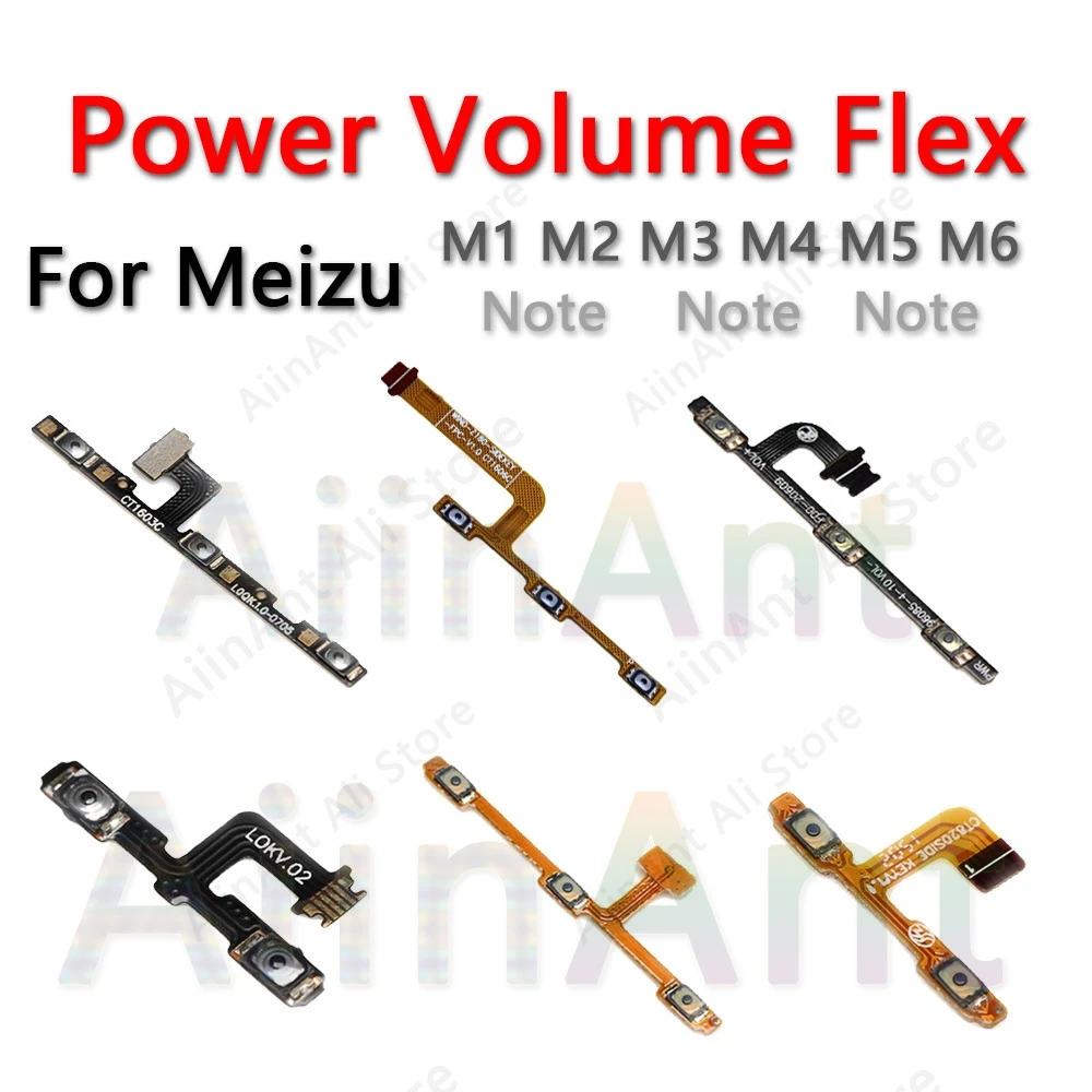 

Original Power Flex For Meizu M1 M2 M3 M3s M5 M5s M6 M8 Note mini U10 U20 Switch on off Volume Button Key Power Flex Cable