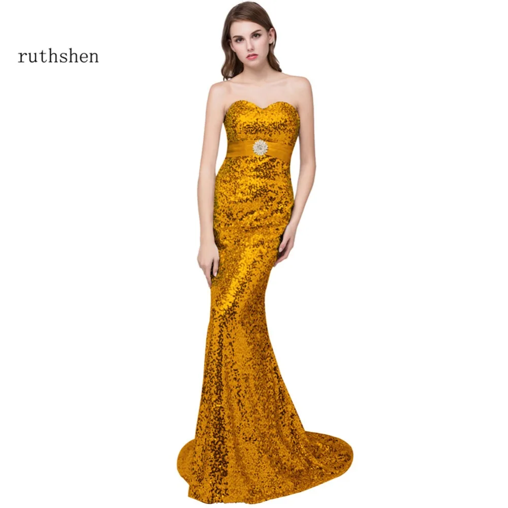 

Reflective Dress Gold / Silver / Black / Red Sequins Mermaid Evening Dresses Cheap Sweetheart Robe De Soiree Sirene 2018