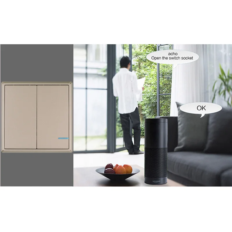 

3-Gang Wall Switch Wireless 220v Switches Switch light LED Lamp Touch Push Button Switch Waterproof Remote