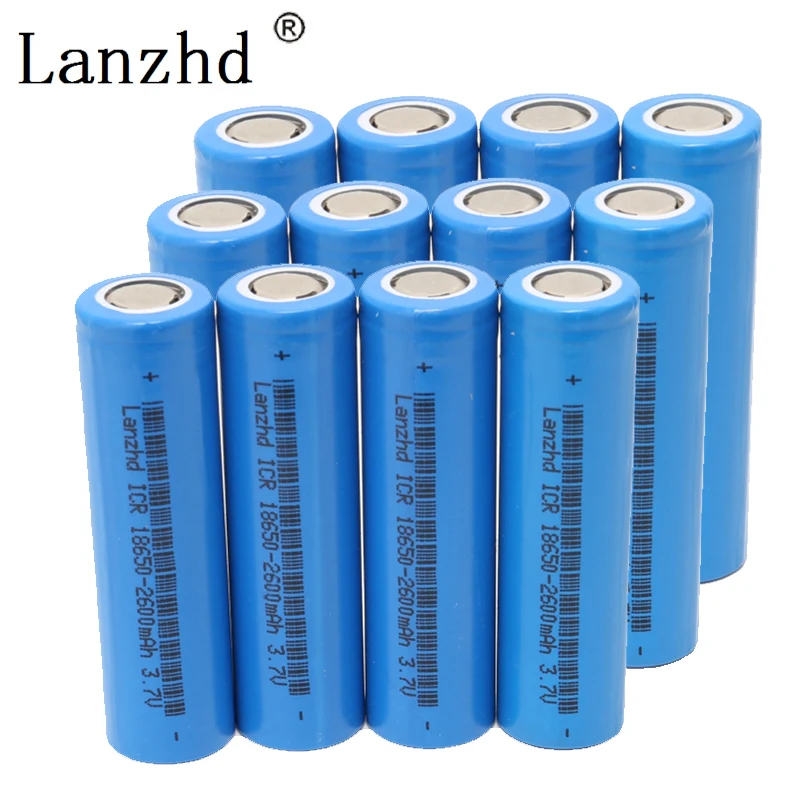 

8-40Pcs Rechargeable 18650 Battery 2600mAh li ion Batteries 3.7V for samsung 18650 Lithium Battery for Flashlight notebook toy
