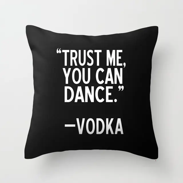 vodka quote throw pillow