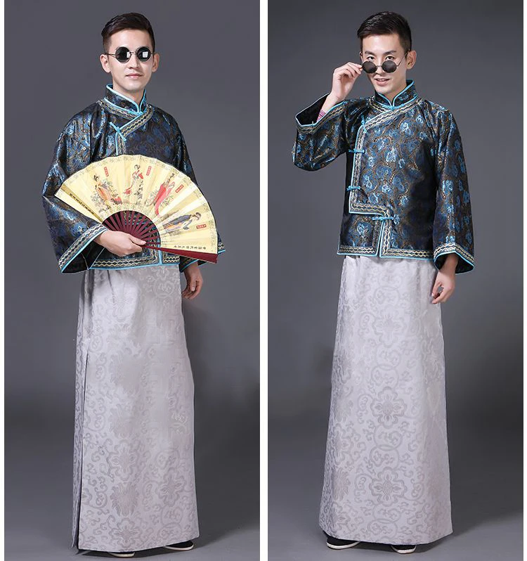 Китайский древний династии Цин Гар для мужчин t Национальный мужчин Cheongsam Тан костюм наборы традиционный Восточный Hanfu мужской vestido
