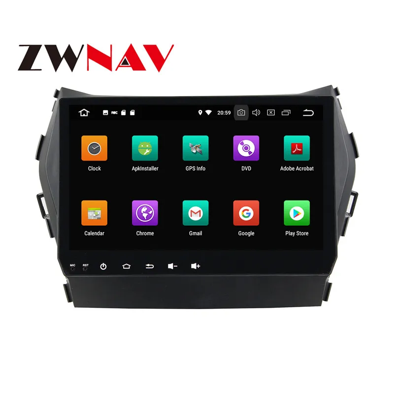 Best Android 8 4+32G Car DVD Player GPS navigation For Hyundai IX45 Santa fe 2014-2015 head unit multimedia player tape recorder 3
