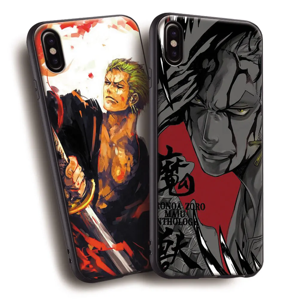 

Pirate Hunter Roronoa Zoro One piece Soft Silicone Phone Case Cover Shell For Apple iPhone 5 5s SE 6 6s 7 8 Plus X 10