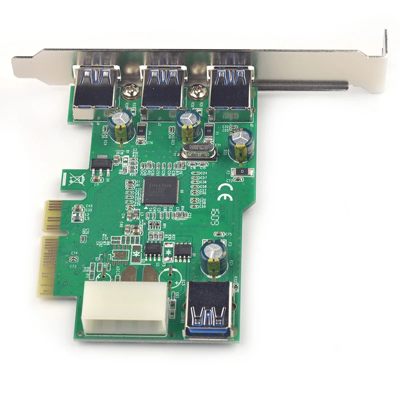 USB 3 0 расширения PCI e карта PCIe USB3.0 адаптер Внешняя батарея + 1 встроенный