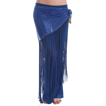 

Free shipping, Indian belly dance tassel paillette cloth waist-length chain for women/female dancer, costume dancing accessories