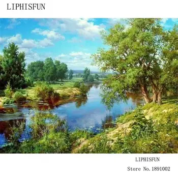 

Needlework Diamond Painting 5d Diamond Embroidery Landscape Square Drill Full Embroidery Pictures Of Rhinestones Home Decoration